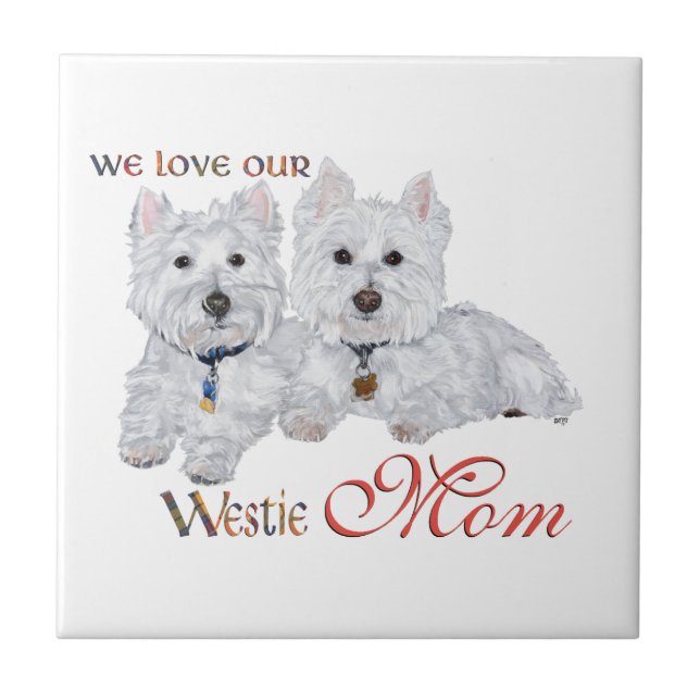 West Highland Terriers Dia das Mães (Frente)