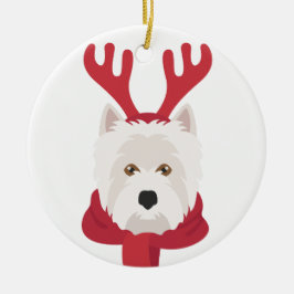 West Highland White terrier Enfeites de natal