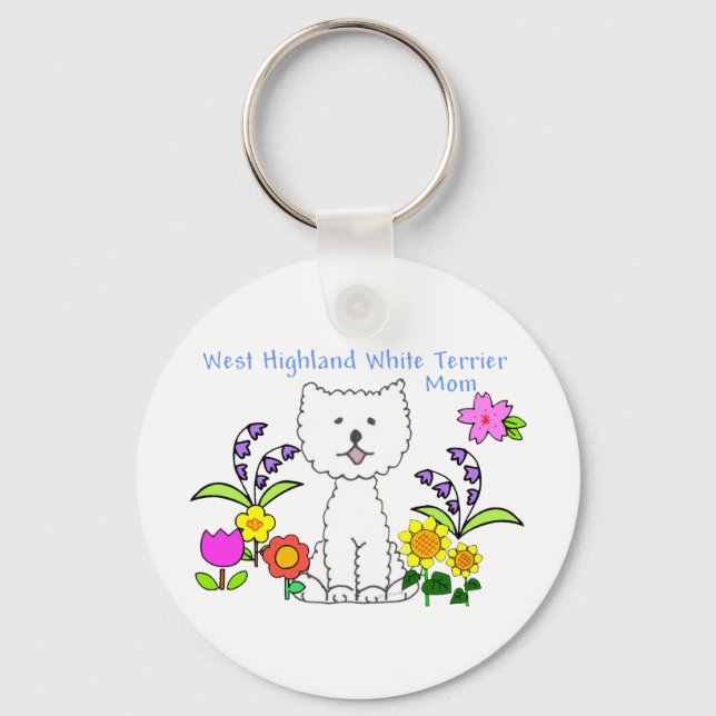 West Highland White Terrier Mãe Chaveiro (Frente)