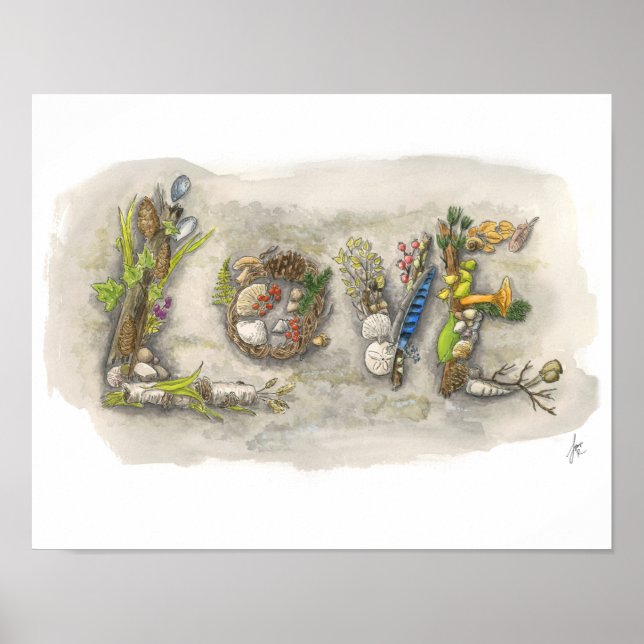 West Seattle Lincoln Park "Love Rock" poster (Frente)