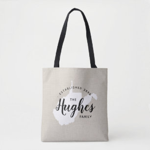 West Virginia Family Monograma State Tote Bag