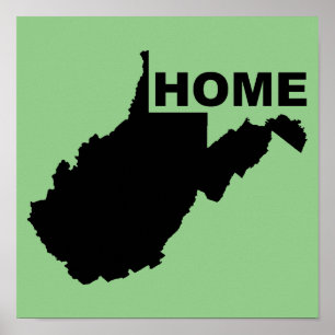 West Virginia Home Longe Do Sinal Poster