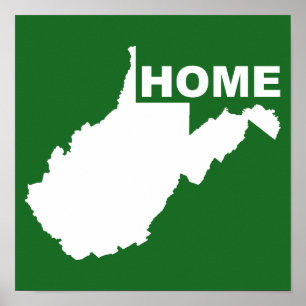 West Virginia Home Longe Do Sinal Poster