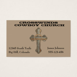 Western Barn Wood Cross com Corda