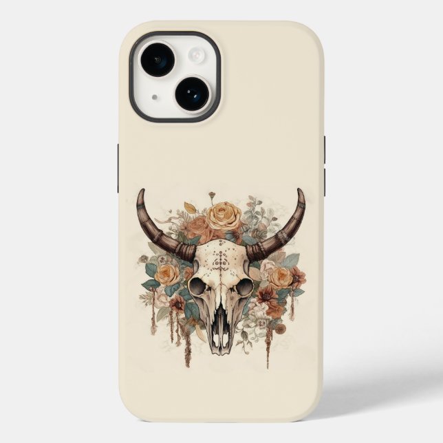 Western Boho Bull Skull Floral (Verso)