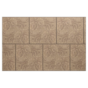 Western Brown Faux Leather Tecido 9" Para Cross