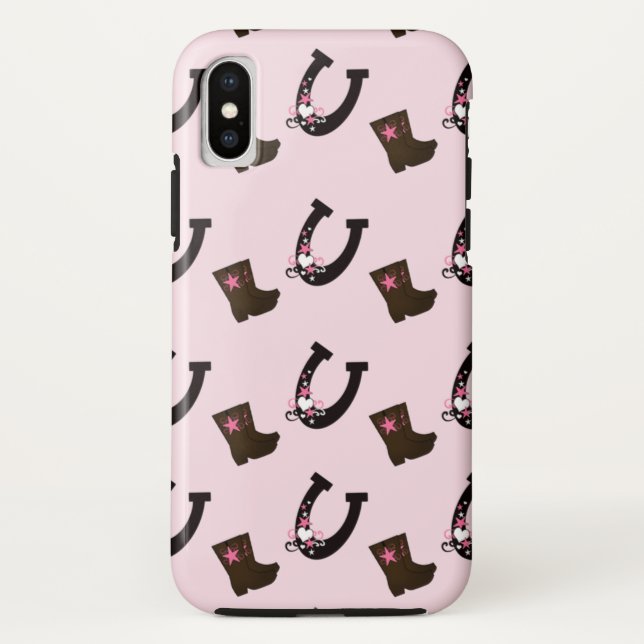 Western Cowboy Boots Capa de telefone Celular em F (Verso)