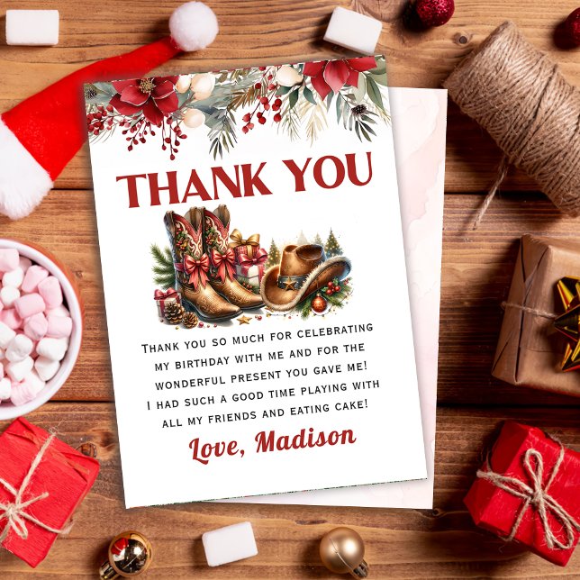 Western Cowboy Boots Cartões de agradecimentos de  (Criador carregado)