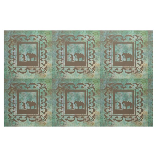 Western Cowboy Prayer Design Tecido 9" quadrado (Fat Quarter)