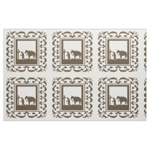 Western Cowboy Prayer Design Tecido 9" quadrado