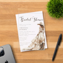 Western Cowgirl and Lace Bridal Shower