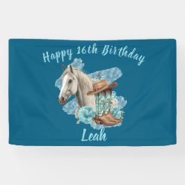 Western Horse Floral Equestrian- Navy