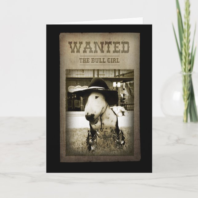Western Style cartão de caubói reverso "The Bull G (Frente)