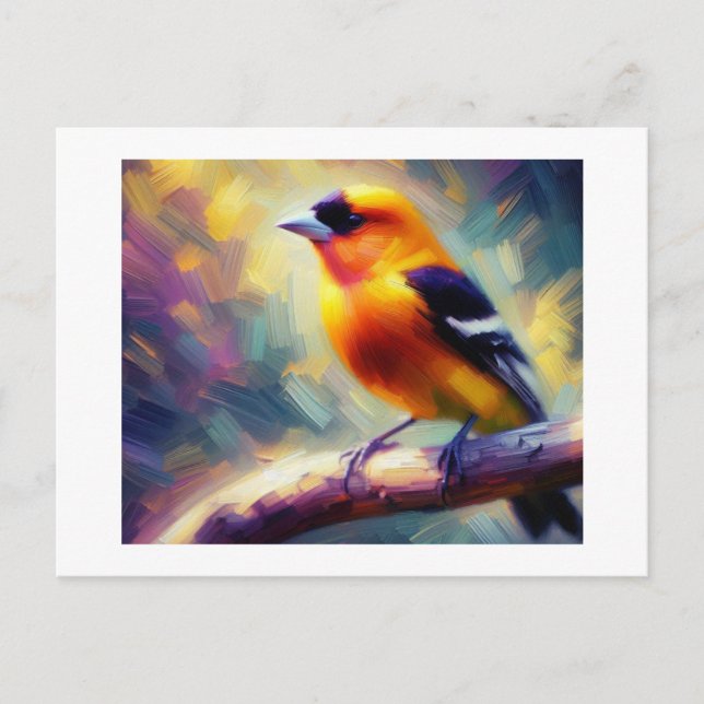 Western Tanager Bird, cartão postal (Frente)