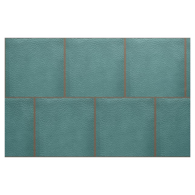 Western Teal Faux Leather Tecido 9" Para Cross (Fat Quarter)