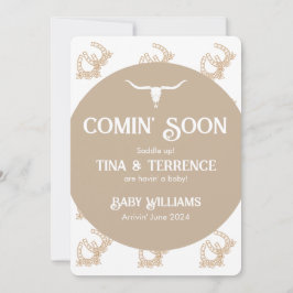 Western Themed Brevemente Anúncio de Gravidez