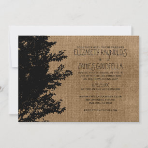 Western Tree Branches Convites de Casamento