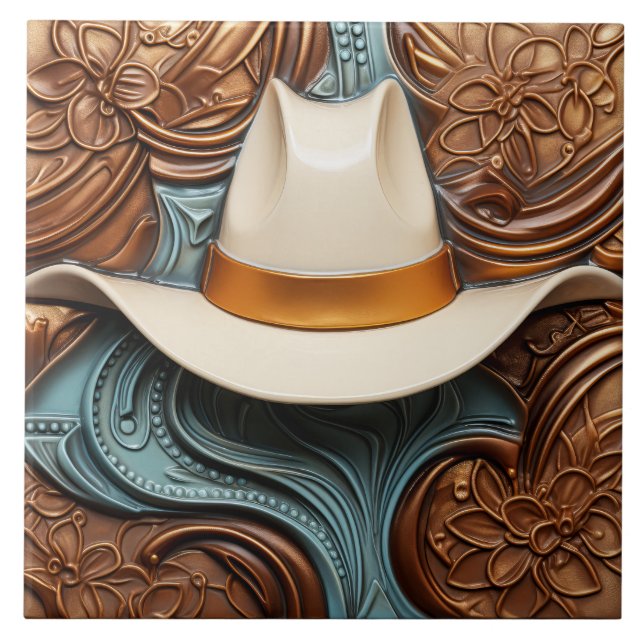 Western White Ranch Cowboy Hat (Frente)