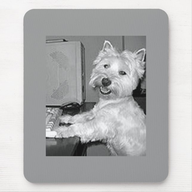 WESTIE ADORA O COMPUTADOR MOUSEPAD (Frente)