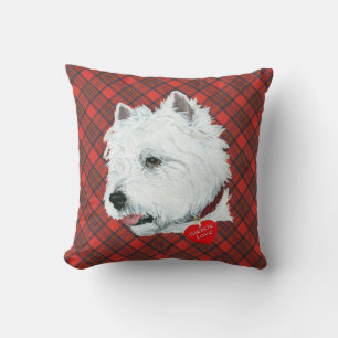 Westie em ALMOFADA de Tartan