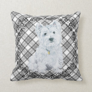 Westie em ALMOFADA de Tartan