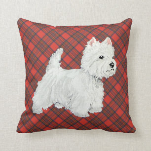 Westie em ALMOFADA Xadrez