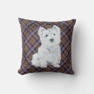 Westie em ALMOFADA Xadrez