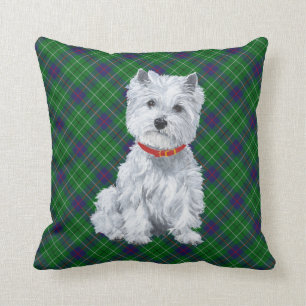 Westie em ALMOFADA Xadrez