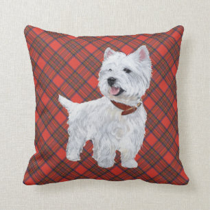 Westie em ALMOFADA Xadrez