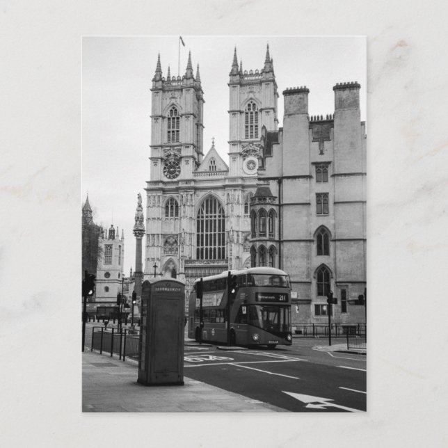 Westminster Abbey, cartão postal britânico de Lond (Frente)