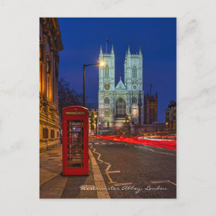 Westminster Abbey, cartão postal britânico de Lond