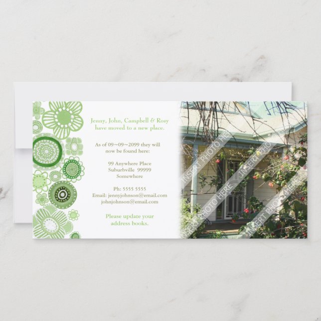 Weve Movido Cartão com fotos de Anúncio de Endereç (Frente)