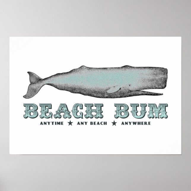 Whale Beach Bum Poster (Frente)