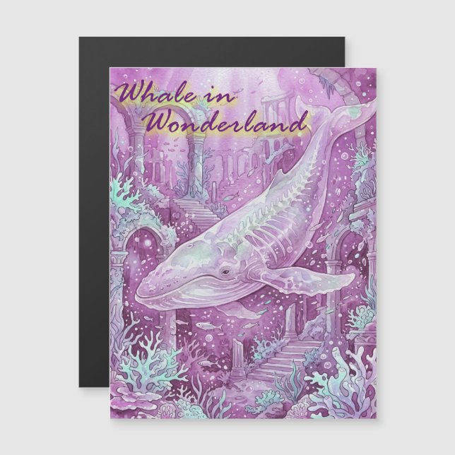 Whale in Wonderland Underwater Art (Frente/Verso)