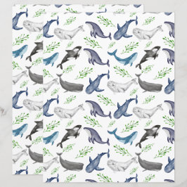 Whale Scrapbook Paper