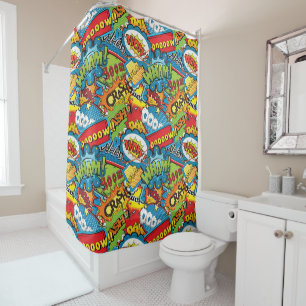 Wham Boom Crash! Cortina para Banheiro