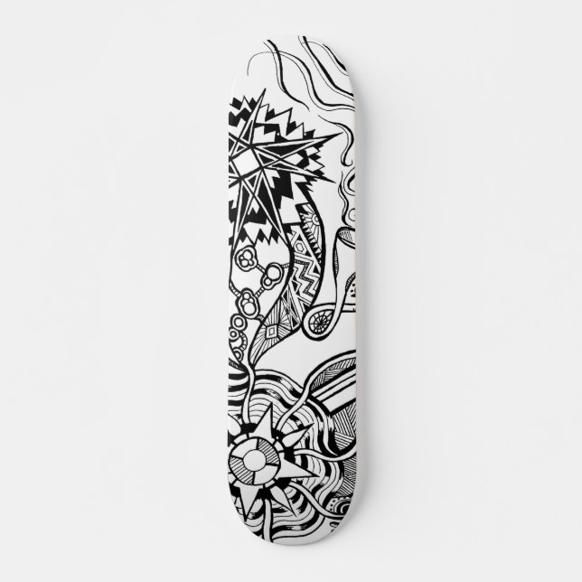 What is happening skateboard with doodle art (Frente)