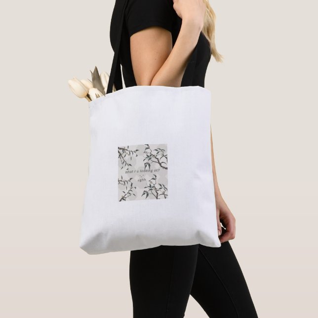 What R U Looking At? –Sarcastic Aesthetic Tote Bag (Close Up)