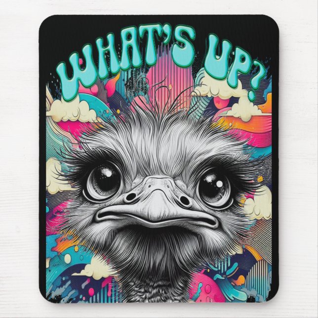 Whats Up? Ostrich - Mouse Pad (Frente)
