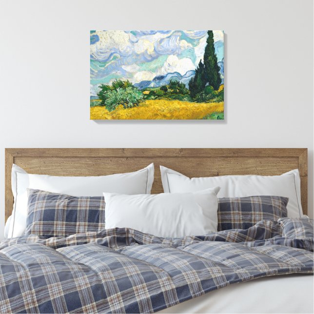 Wheat Field with Cypresses Canvas Prints (Insitu(Quarto))