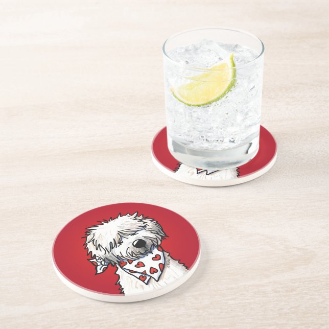 Wheaten Terrier Red Porta copos (Lateral)