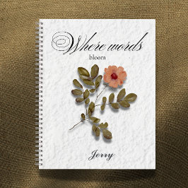 Where Words Bloom – Personalized Writing Journal