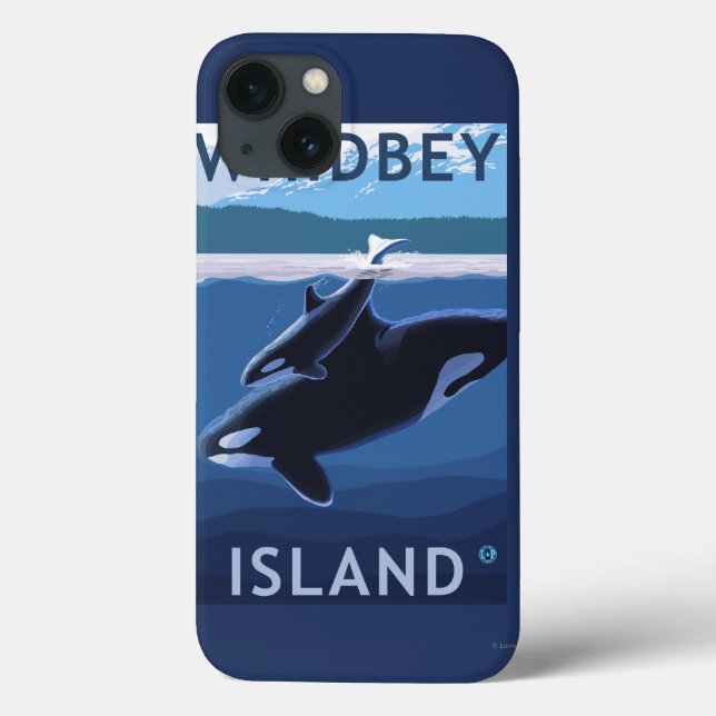 Whidbey Island, WashingtonOrca and Calf (Verso)