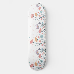 Whimscolor Watercolor Floral Skateboard