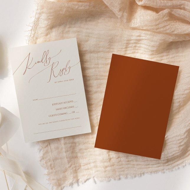 Whimsert Terracotta Song Request RSVP Card (Criador carregado)