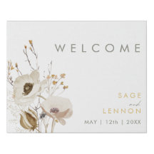 Whimsflower Wildflower Welcome Faux Canvas Print