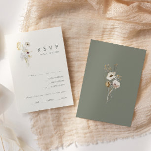 Whimsic Wildflower Cartão RSVP de Escolha do Me