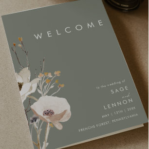 Whimsic Wildflower Programa de Casamento Dobrado