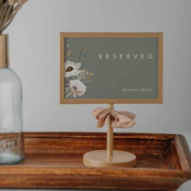 Whimsic Wildflower | Sage Green Reserved Sign (Criador carregado)
