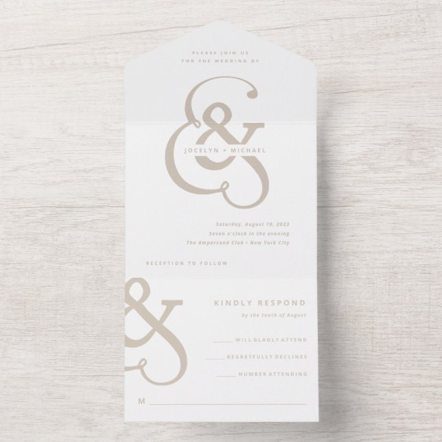 Whimsical Ampersand | Casamento branco e bege (Inside)
